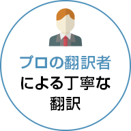 プロの翻訳者による丁寧な翻訳